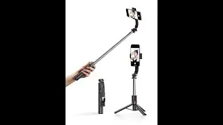USAMS US-ZB256 5-Section Extendable Mini Selfie Stick/Tripod Stand With Remote Black