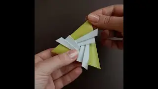 Конвертик за минуту ✨ Треугольный конверт из бумаги #shorts Easy Origami Triangle Envelope