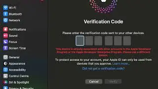 This device is already associated with other accounts in the Apple Developer Program