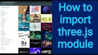 1a How to import three.js module from web into code editor