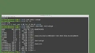 Linux Command Line (82) Mount a USB drive