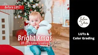 Color Grading Bright Xmas LUTs for After Effects, Adobe Premiere Pro DaVinci Resolve FREE mobile app