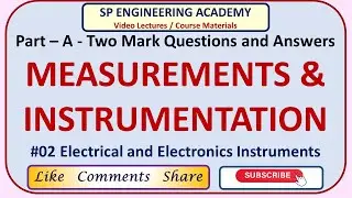 Measurements - Electrical and Electronics Instruments - Part - A - Two Mark Questions and Answers