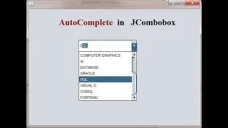 AutoComplete search in a jcombobox JAVA Swing