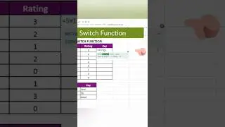 💡how to use switch function in Excel | Ms Office Trips🔥| #shorts #exceltech #excel #mswordshortcuts