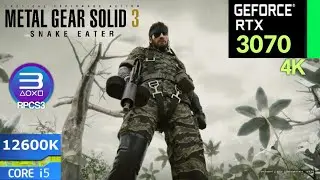 RPCS3 Emulator Metal Gear Solid 3 4K 60FPS | i5 12600K + RTX 3070