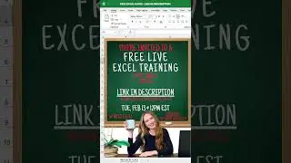 🎉 FREE Excel Training! 🎉 