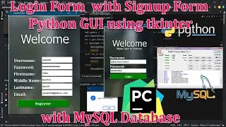 Python Programming 2023 - Python Login with Signup Form - with MySQL Database Xampp