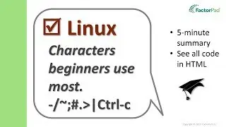 Which Linux characters do beginners use most? | Linux Tutorial for Beginners