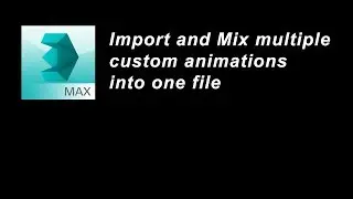 Import multiple FBX animations into 3ds Max - Motion Mixer