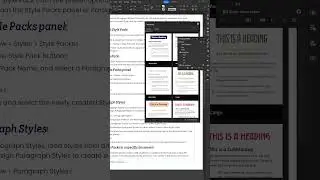 AI Text Formatting with Style Packs in InDesign #shorts