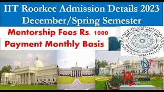 IIT Roorkee PhD Notification 2023 spring Semester #SURAJITJALIK