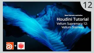 Houdini Vellum tutorial 12 - Cloth Stairway / Patreon Preview