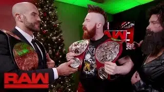 Cesaro & Sheamus receive their new Raw Tag Team Titles: Raw, Dec. 19, 2016