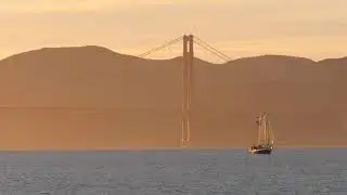 Sailing Boat by Golden Gate
