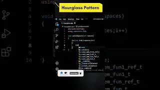 how to printing Hourglass Pattern using cpp | Code Leo