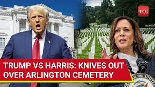 Trump Fires At Harris Over Hastly Afghan Withdrawal: 'They Didn't Want You' | Arlington Cemetery Row