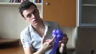 Цветы из шариков колбасок. Жемчужина букета из шариков. Легков.