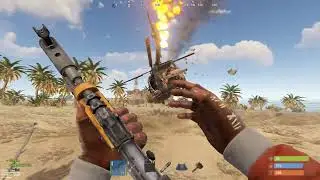 Car enters scrap helicopter - Rust