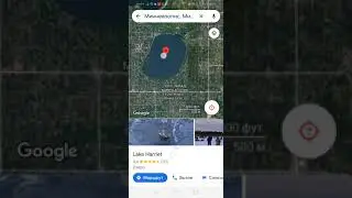 Самолёт под водой на карте (не совсем видно в гугл картах)