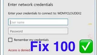 How to fix Enter Network Credentials error/ How to Fix  Enter Network Password Credentials windows10