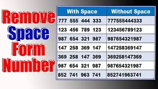 Excel Skill-1 : How to remove space form number