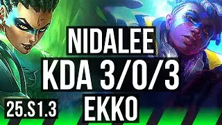 NIDALEE vs EKKO (JGL) | 3/0/3 | KR Master | 25.S1.3