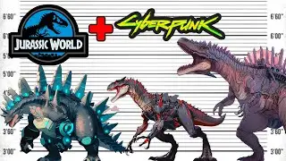 Jurassic World dinosaurs in Cyberpunk World
