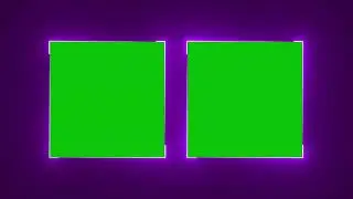 2 Purple Neon Border Green Screen Overlay Motion Graphics 4K 30fps Copyright Free