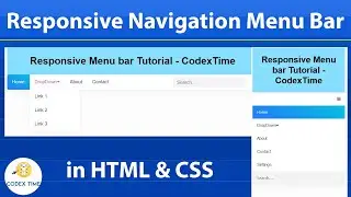 How to create a Responsive Navigation Menu Bar in Html, CSS Tutorial