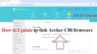 How to Update TP-Link Archer C80 Firmware #tplink #archer #ac1900 #update #firmware