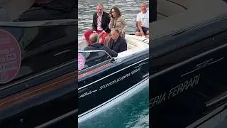 Ferrari’s team principal, Frédéric Vasseur, in a Riva Iseo at the Monaco Grand Prix 🇲🇨
