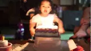 Keysha blowing candles part 1