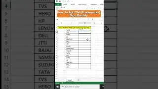 How To Add TM Sign Quickly 