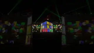 Schlosslichtspiele 2023 Karlsruhe - 80s Rubics Cube